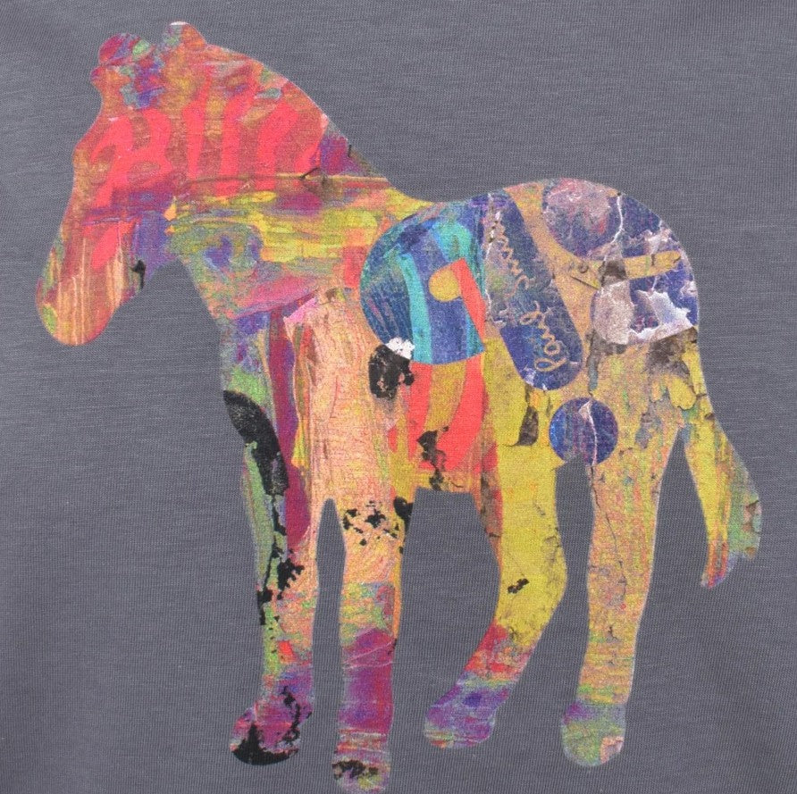 PAUL SMITH ZEBRA CRAFT COTTON T-SHIRT GREY LARGE RRP £70 BNWT