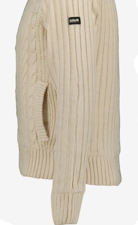 SCHOTT NYC CREAM BORG LINED HOODED COMBO JACKET 2XL RRP £115 BNWT