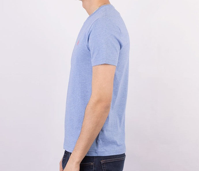 POLO RALPH LAUREN CUSTOM SLIM FIT COTTON T-SHIRT BLUE LARGE RRP £70 BNWT