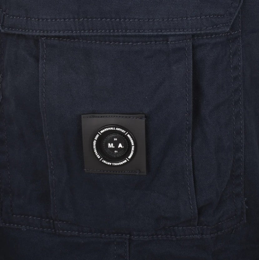 MARSHALL ARTIST COTTON CARGO SHORTS NAVY BLUE 2XL RRP £70 BNWT