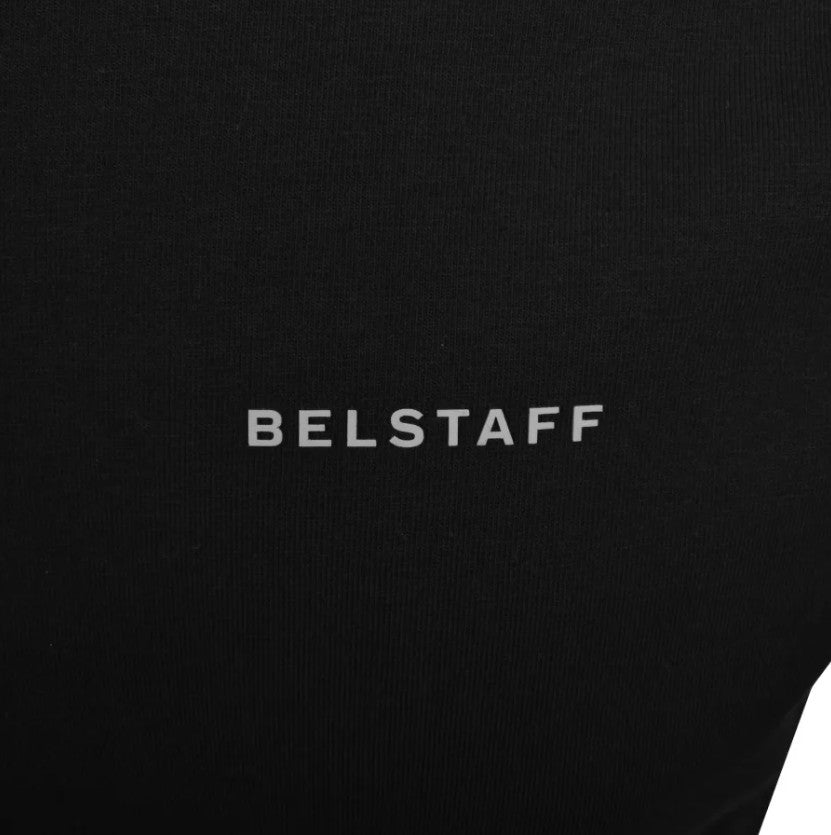 BELSTAFF ALLOY STRETCHY ZIP NECK COTTON POLO SHIRT BLACK 2XL RRP £110 BNWT