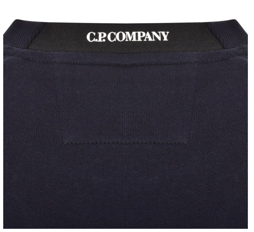 CP COMPANY DIAGONAL LENS COTTON FLEECE SWEATSHIRT NAVY BLUE LARGE RRP £210 BNWT