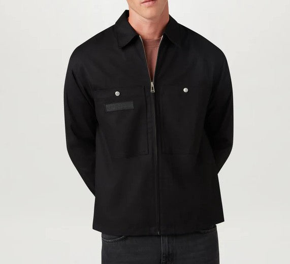BELSTAFF COMPETITION COTTON TWILL OVERSHIRT BLACK LARGE RRP £225 BNWT
