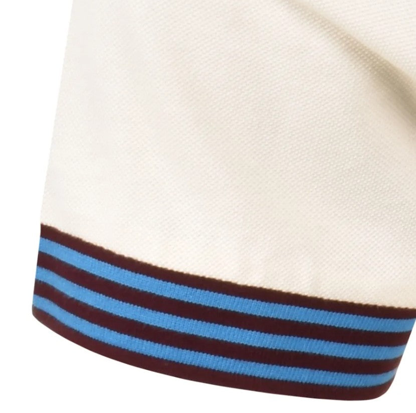 FRED PERRY STRIPED CUFF PIQUE COTTON T-SHIRT ECRU (CREAM) 2XL RRP £60 BNWT