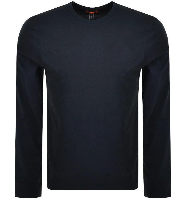 PARAJUMPERS KIP LONG SLEEVE COTTON T-SHIRT NAVY BLUE RRP £80 BNWT