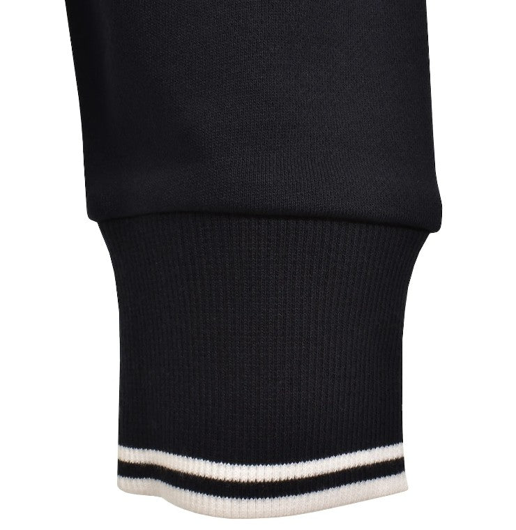 FRED PERRY QUARTER ZIP COTTON FLEECE SWEATSHIRT NAVY BLUE MEDIUM RRP £95 BNWT