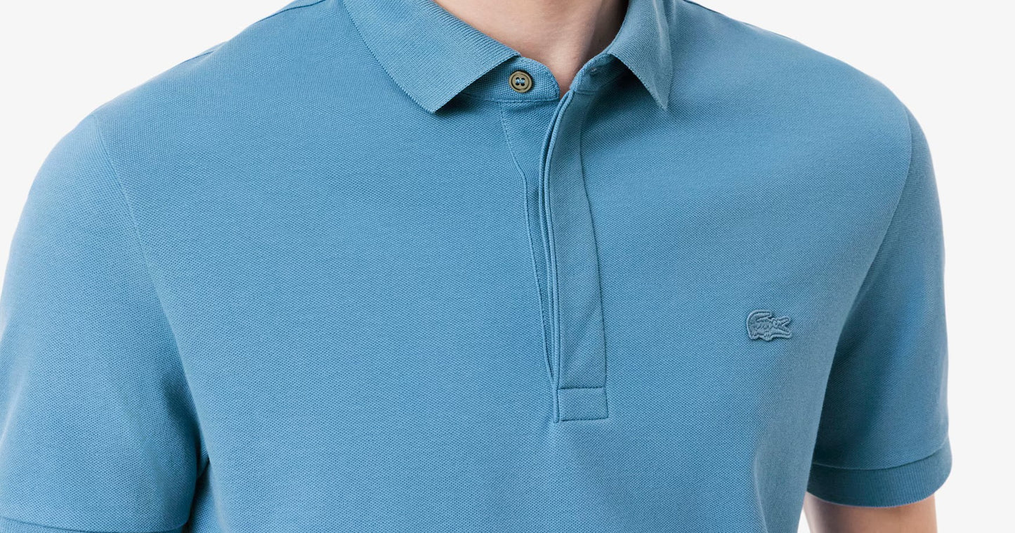 LACOSTE PIQUE COTTON POLO SHIRT TONAL CROC LOGO BLUE (8) 3XL RRP £95 BNWT