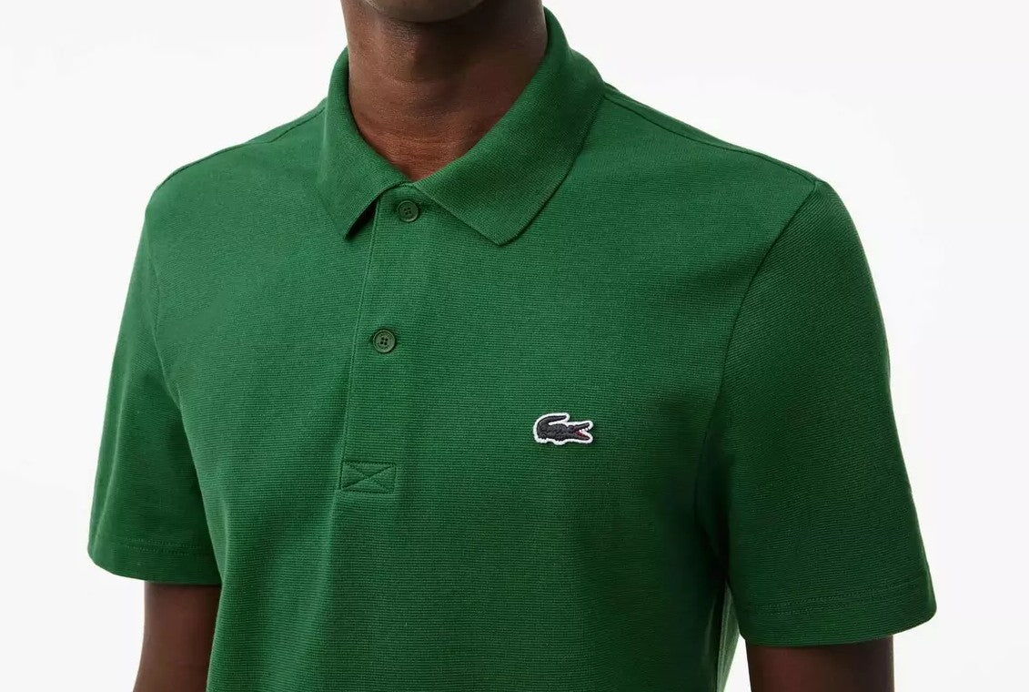LACOSTE CORE ESSENTIALS STRETCHY COTTON BLEND POLO SHIRT CLASSIC GREEN RRP £79 BNWT