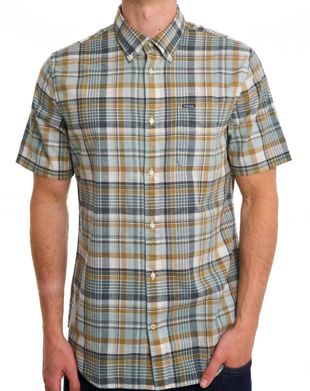 BARBOUR BAYCLIFF SHORT SLEEVE COTTON SHIRT WHISPER WHITE LARGE RRP £65 BNWT