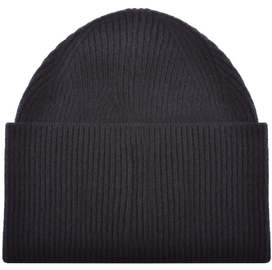 HUGO BY HUGO BOSS XAFF LOGO WOOL BEANIE HAT NAVY BLUE RRP £59 BNWT