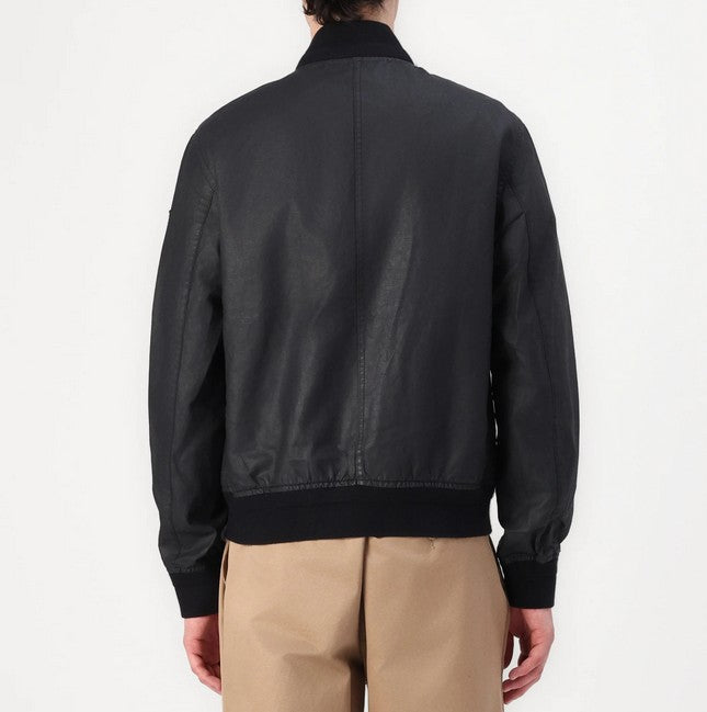 BELSTAFF VANTAGE UNIFORM COATED COTTON BOMBER JACKET BLACK UK56 3XL RRP £450 NEW