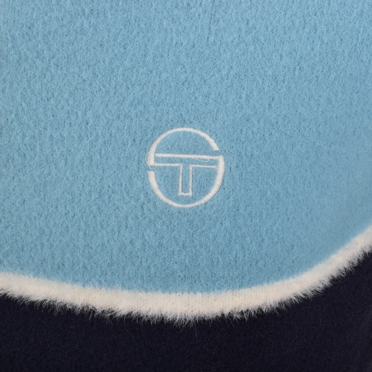 SERGIO TACCHINI ORION HAIRY KNIT 100% NYLON POLO SHIRT BLUE M RRP £70 BNWT