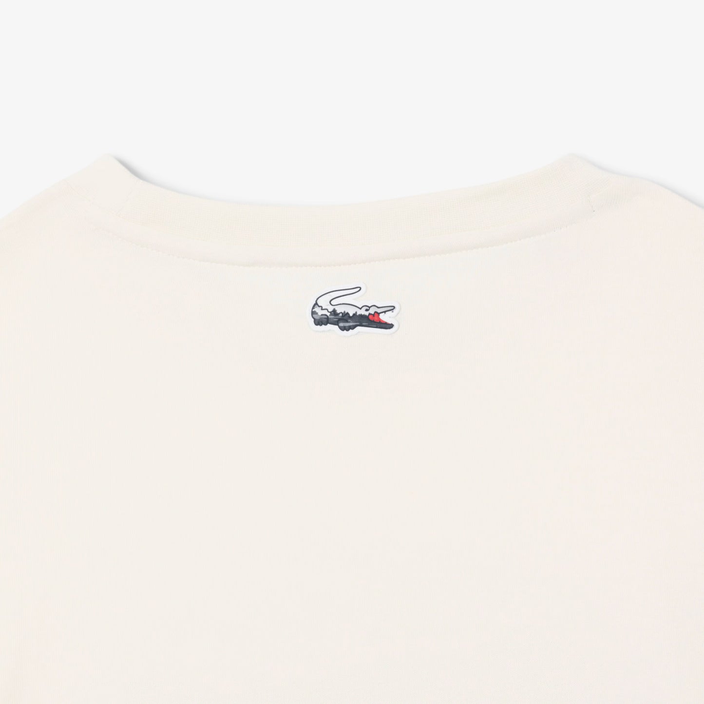LACOSTE SPORT ULTRA DRY LARGE CROC LOGO COTTON T-SHIRT CREAM/GREY 3XL RRP £60 BNWT