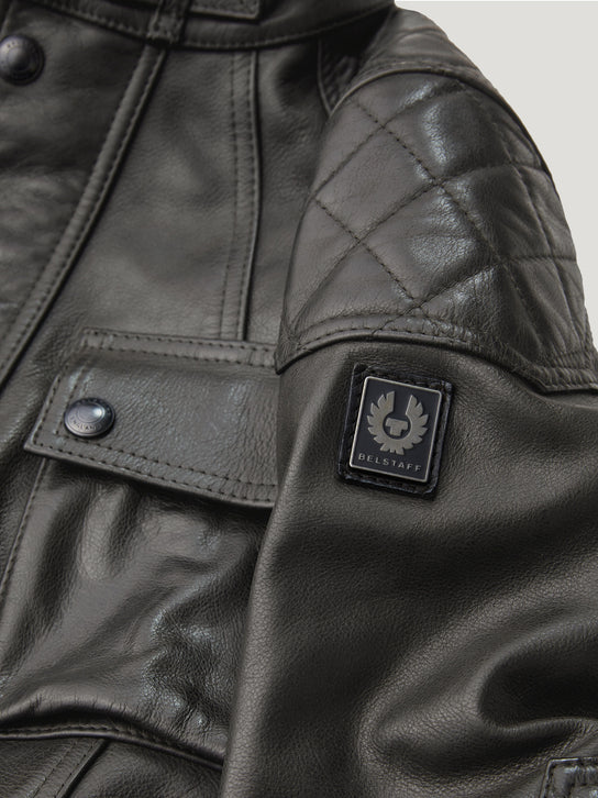 BELSTAFF TURNER HAND WAXED LEATHER D30 PROTECTION MOTORCYCLE BIKE JACKET ANTIQUE BLACK UK38 M RRP £1225 BNWT