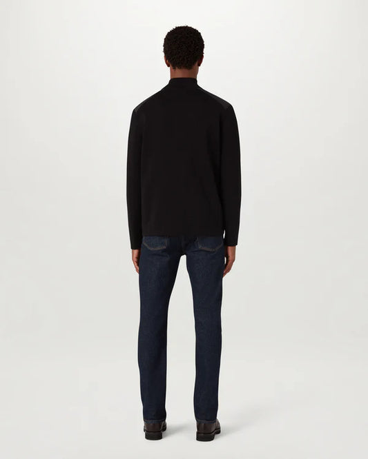 BELSTAFF VERGE MIXED MEDIA ZIPPED CARDIGAN JUMPER BLACK RRP £295 BNWT