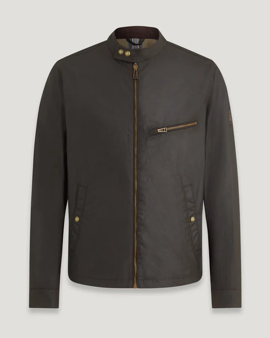 BELSTAFF WALKHAM WAX COTTON BIKER JACKET FADED OLIVE RRP £375 BNWT