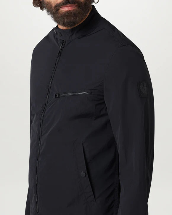 BELSTAFF WALKHAM ALPHA NYLON BIKER JACKET BLACK UK44 2XL RRP £275 BNWT