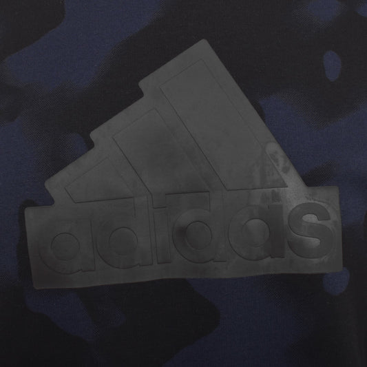 ADIDAS SPORTSWEAR AOP CAMO COTTON HOODED SWEATSHIRT NAVY XL RRP £65 BNWT