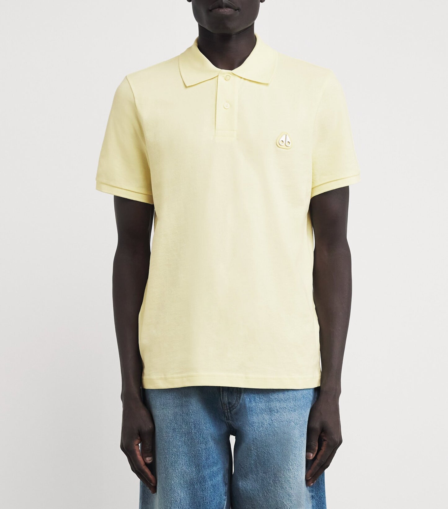 MOOSE KNUCKLES EVERETT PIQUE COTTON POLO SHIRT YELLOW LARGE RRP £130 BNWT