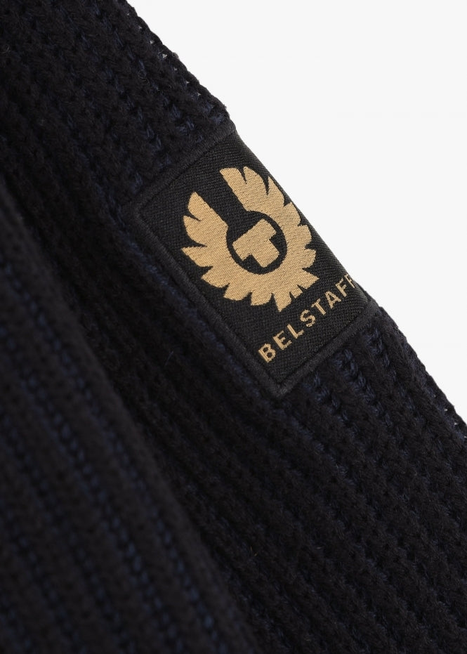 BELSTAFF STANLEY QUARTER ZIP JUMPER BLACK/DARK INK 3XL RRP £275 BNWT