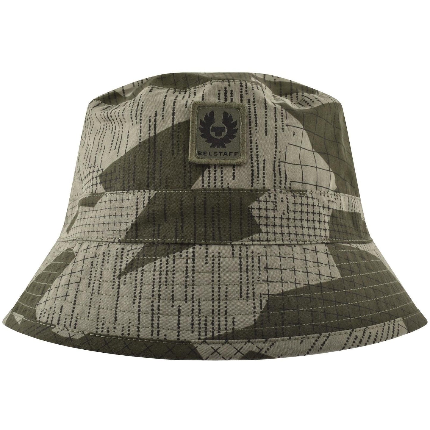 BELSTAFF CAMO NYLON/COTTON PHOENIX PATCH BUCKET HAT SURPLUS GREEN RRP £70 BNWT