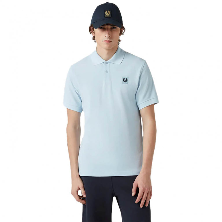 BELSTAFF PIQUE COTTON POLO SHIRT TONAL SKY BLUE 3XL RRP £95 BNWT