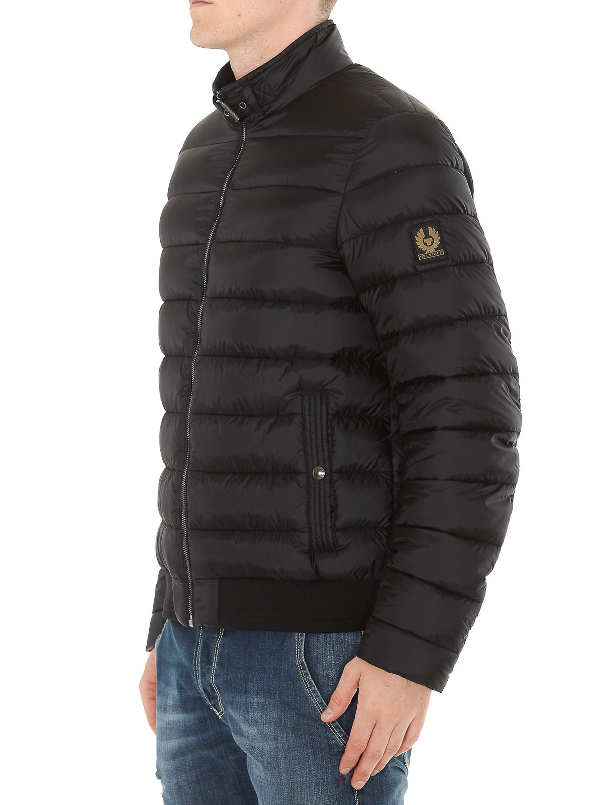 BELSTAFF CIRCUIT DOWN PUFFA BOMBER JACKET BLACK UK48 4XL RRP £350 NEW