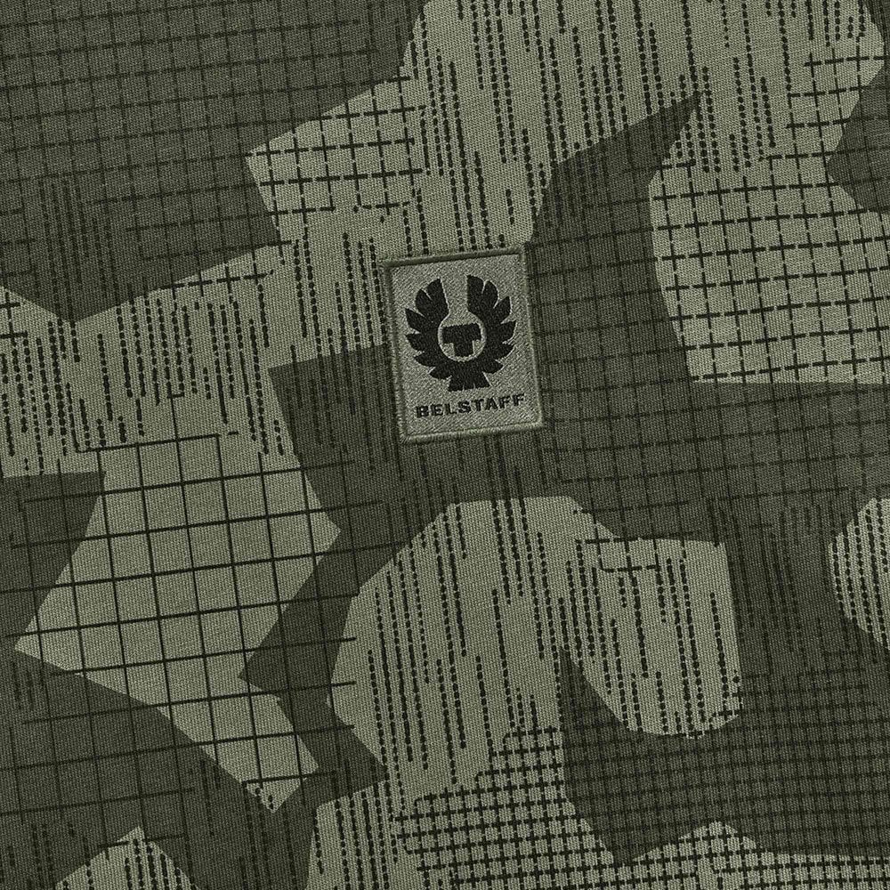 BELSTAFF TERRAIN CAMO COTTON T-SHIRT SURPLUS GREEN MEDIUM RRP £80 BNWT