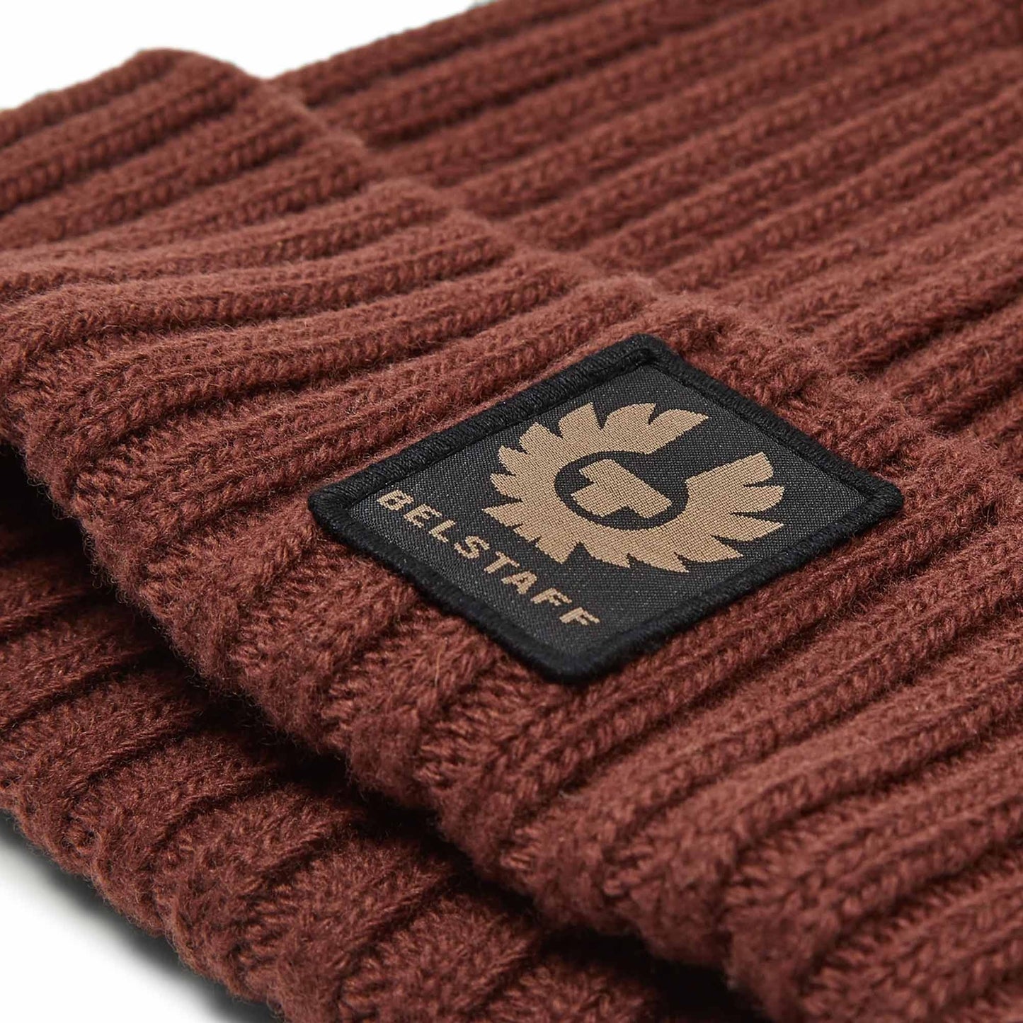 BELSTAFF WATCH PHOENIX PATCH LOGO WOOL BEANIE HAT DEEP COPPER RRP £60 BNWT