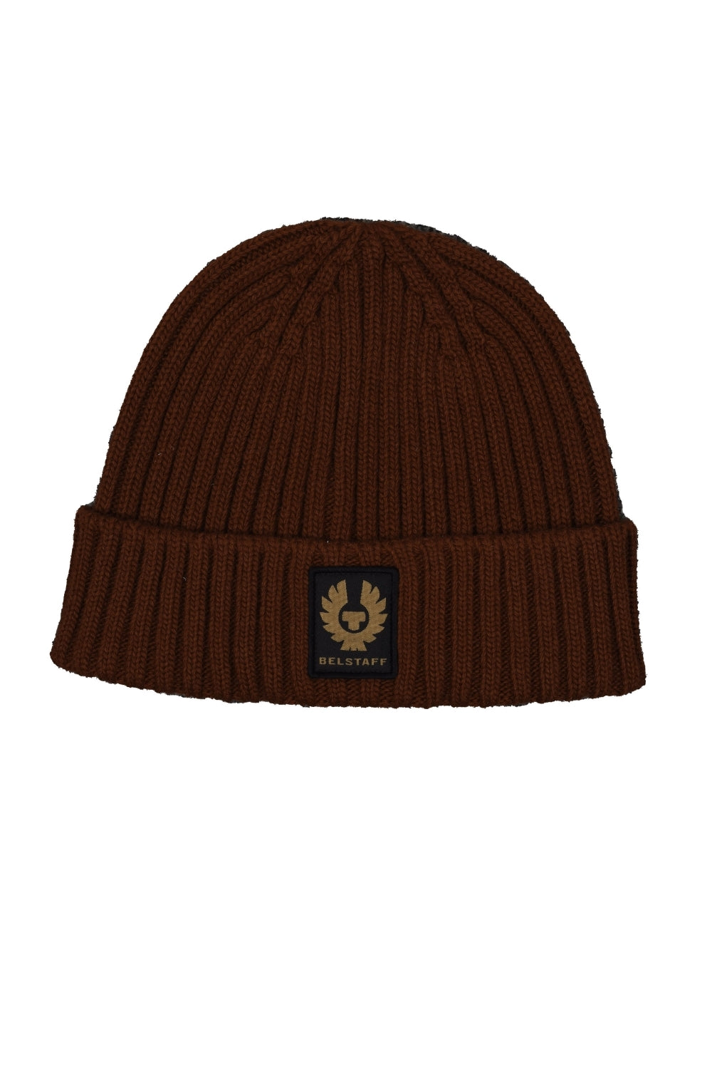 BELSTAFF WATCH PHOENIX PATCH LOGO WOOL BEANIE HAT DEEP COPPER RRP £60 BNWT