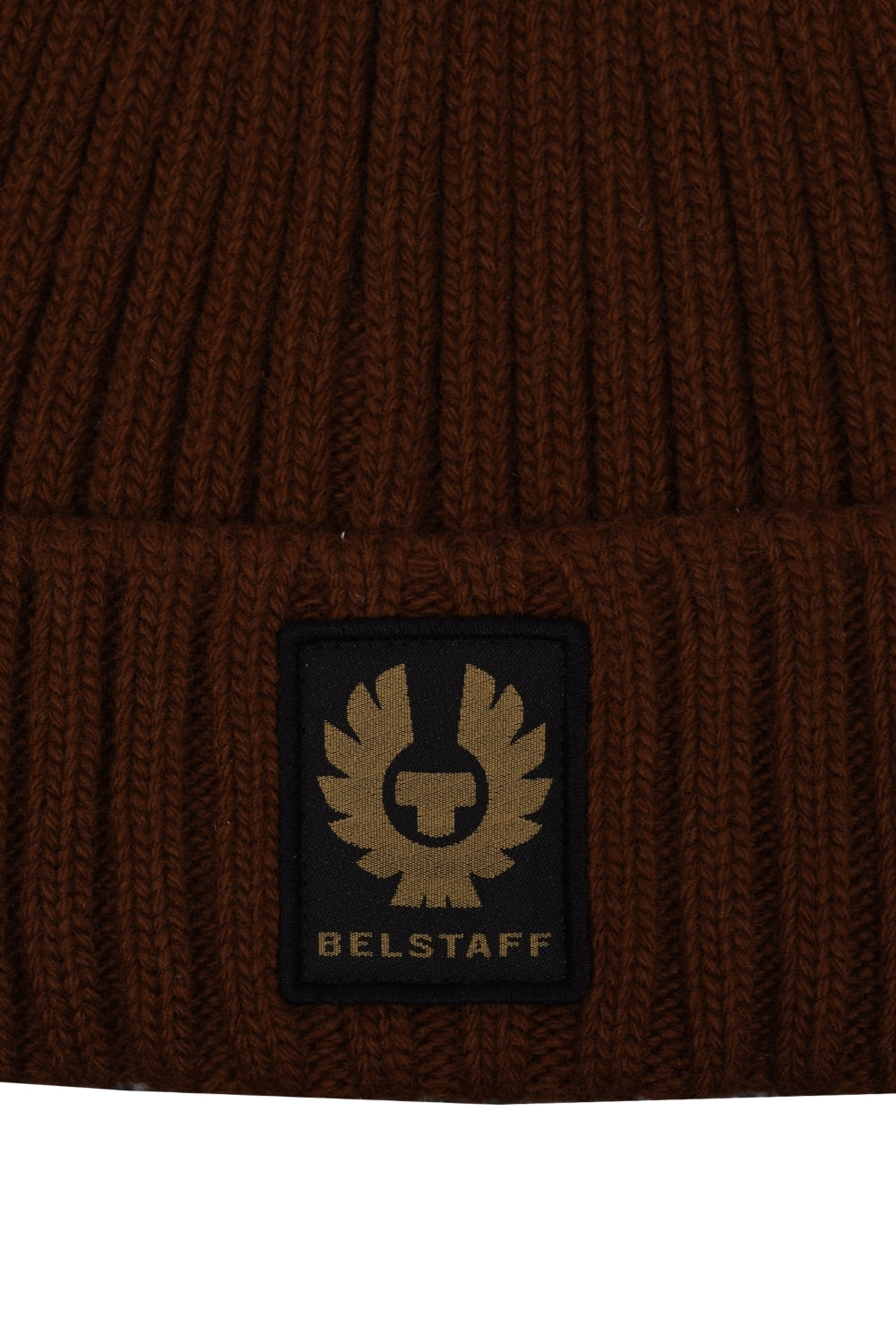BELSTAFF WATCH PHOENIX PATCH LOGO WOOL BEANIE HAT DEEP COPPER RRP £60 BNWT