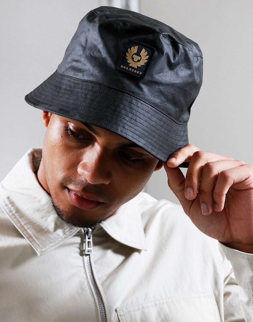 BELSTAFF 6oz WAXED COTTON PHOENIX PATCH BUCKET HAT FADED OLIVE RRP £80 BNWT