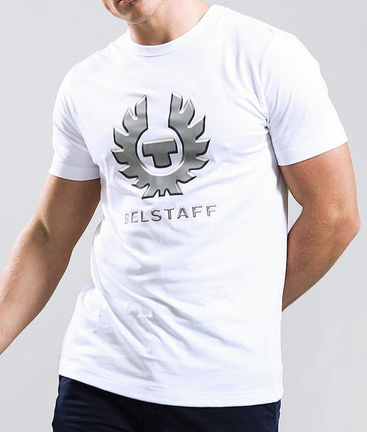 BELSTAFF LIQUIFY GRAPHIC COTTON T-SHIRT WHITE 2XL RRP £65 BNWT