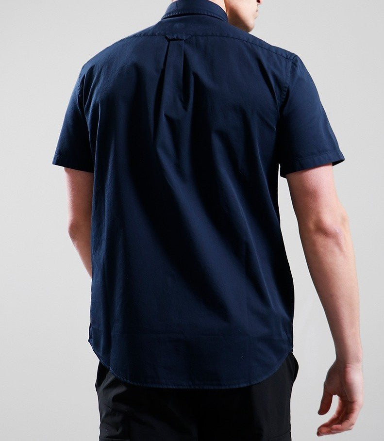 BELSTAFF SCALE SHORT SLEEVE COTTON SHIRT DARK INK NAVY RRP £120 BNWT