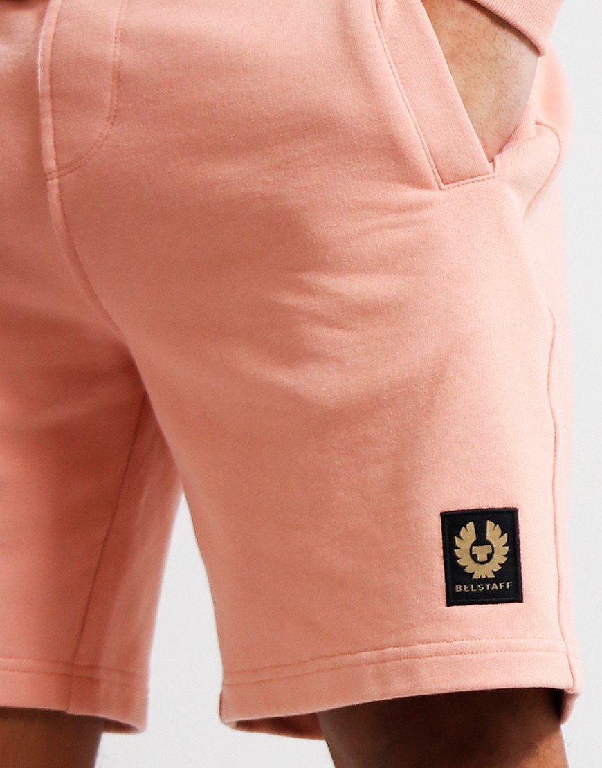 BELSTAFF COTTON FLEECE SWEATSHORTS RUST PINK LARGE RRP £95