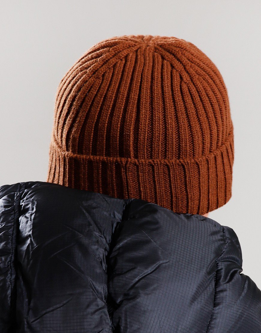 BELSTAFF WATCH PHOENIX PATCH LOGO WOOL BEANIE HAT DEEP COPPER RRP £60 BNWT