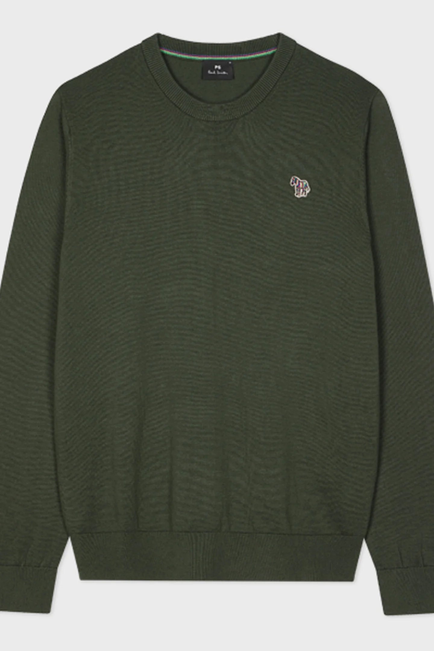 PAUL SMITH ORGANIC COTTON CREW NECK ZEBRA JUMPER DARK GREEN M RRP £135 BNWT