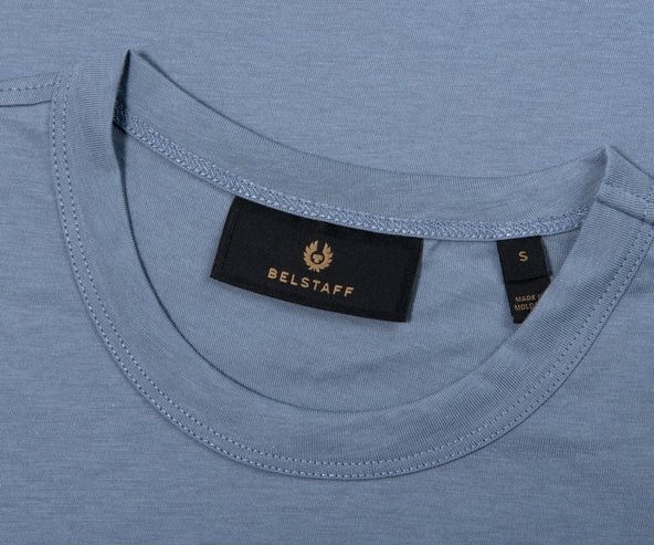 BELSTAFF PHOENIX PATCH COTTON T-SHIRT BLUE FLINT SMALL RRP £60 BNWT