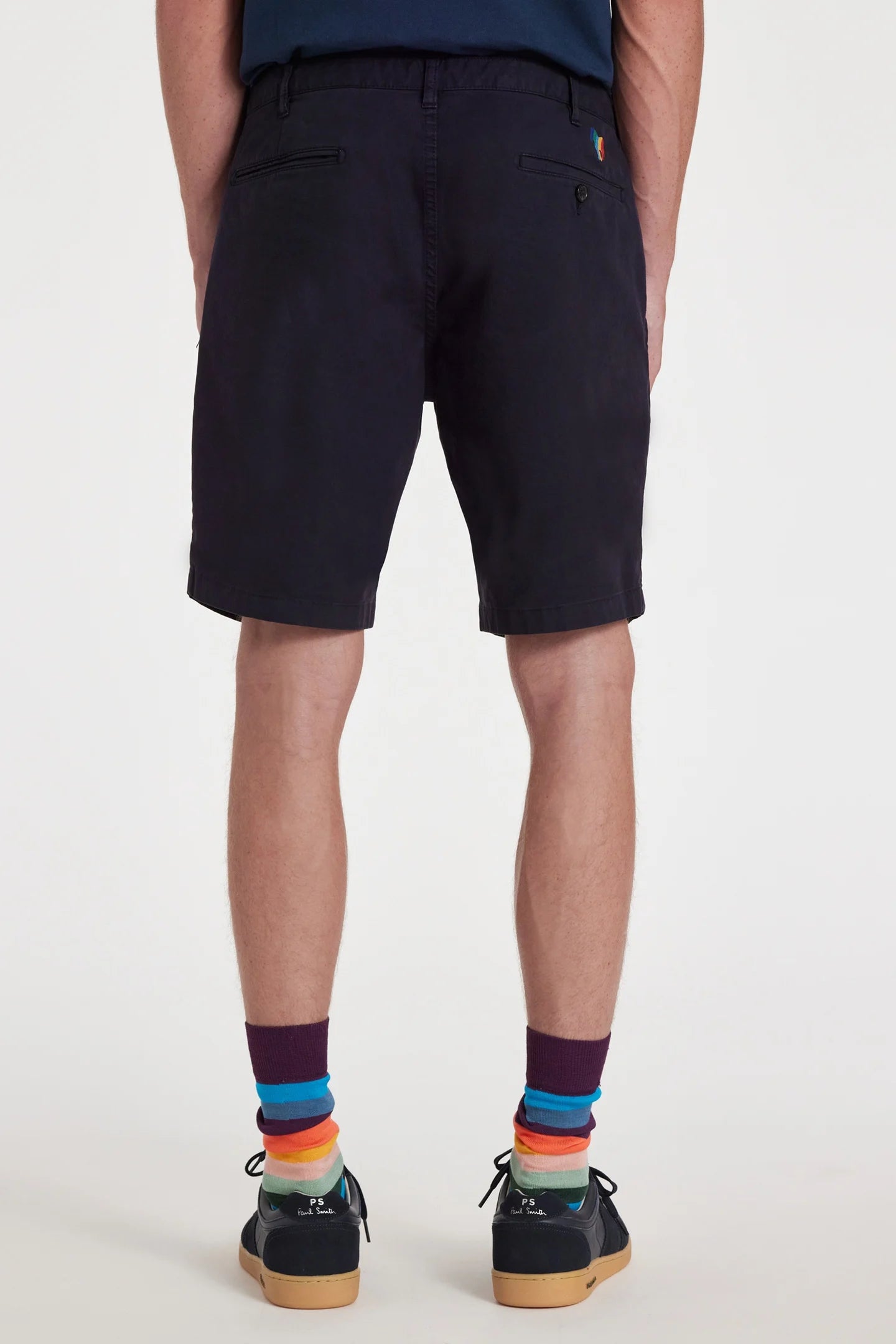 PAUL SMITH PS TAILORED ZEBRA LOGO CHINO SHORTS DARK NAVY RRP £150 BNWT