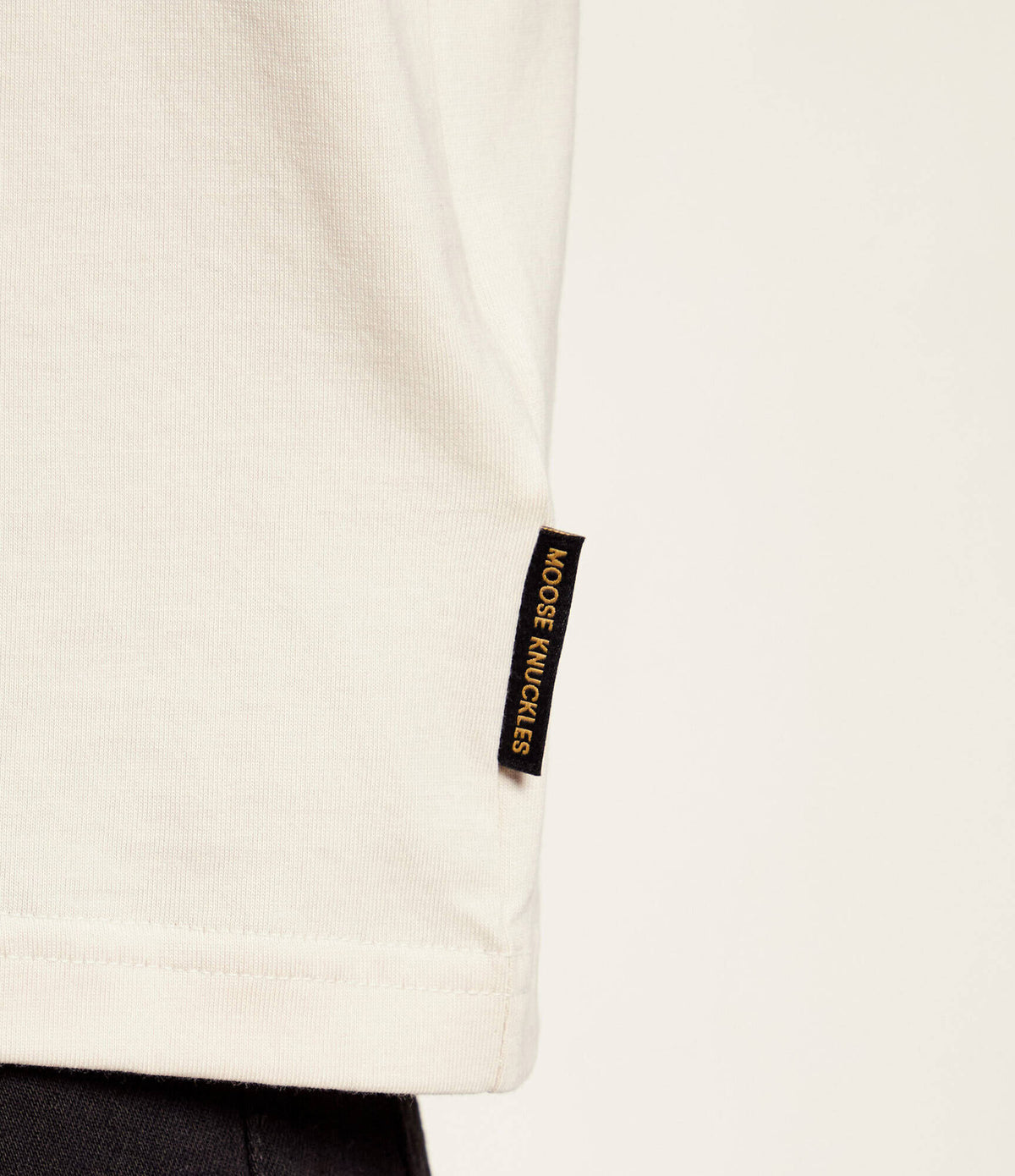 MOOSE KNUCKLES CRESCENT GOLD SERIES COTTON T-SHIRT BEIGE RRP £124 BNWT