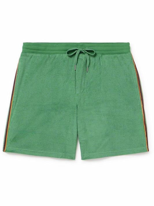 PAUL SMITH PS TERRY COTTON WEBBING TRIM DRAWSTRING SWEATSHORTS GREEN 2XL RRP £90