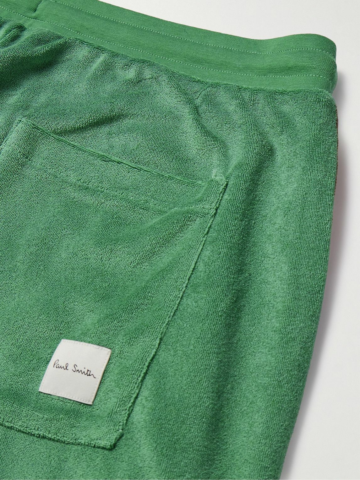 PAUL SMITH PS TERRY COTTON WEBBING TRIM DRAWSTRING SWEATSHORTS GREEN 2XL RRP £90