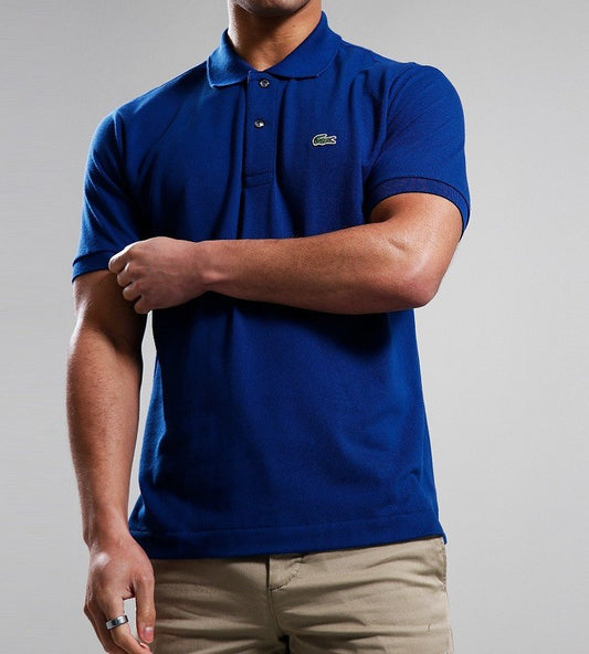 LACOSTE CLASSIC PETIT PIQUE COTTON POLO SHIRT GLOBE BLUE 2XL RRP £95 BNWT