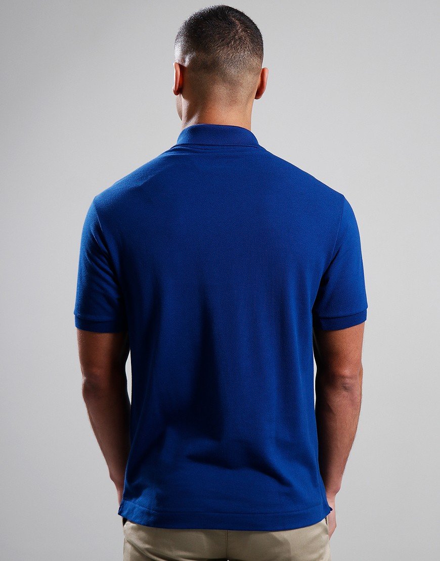 LACOSTE CLASSIC PETIT PIQUE COTTON POLO SHIRT GLOBE BLUE 2XL RRP £95 BNWT