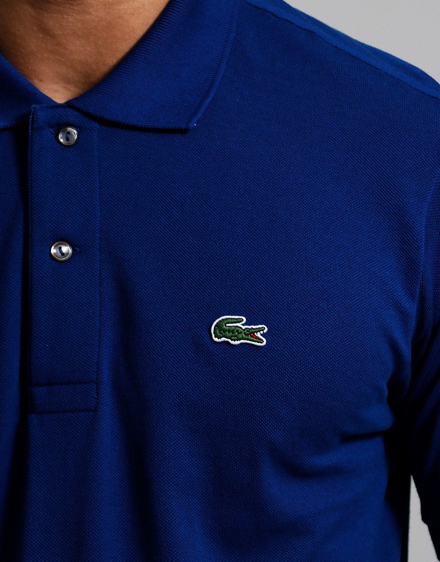 LACOSTE CLASSIC PETIT PIQUE COTTON POLO SHIRT GLOBE BLUE 2XL RRP £95 BNWT
