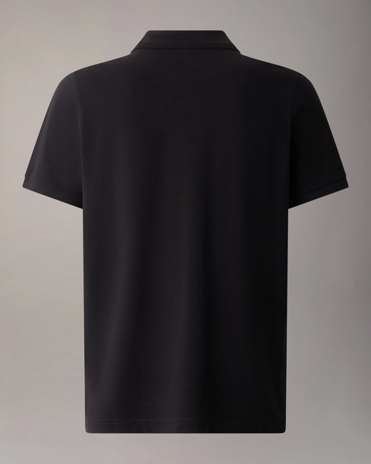 MOOSE KNUCKLES EVERETT PIQUE COTTON POLO SHIRT BLACK RRP £130 BNWT