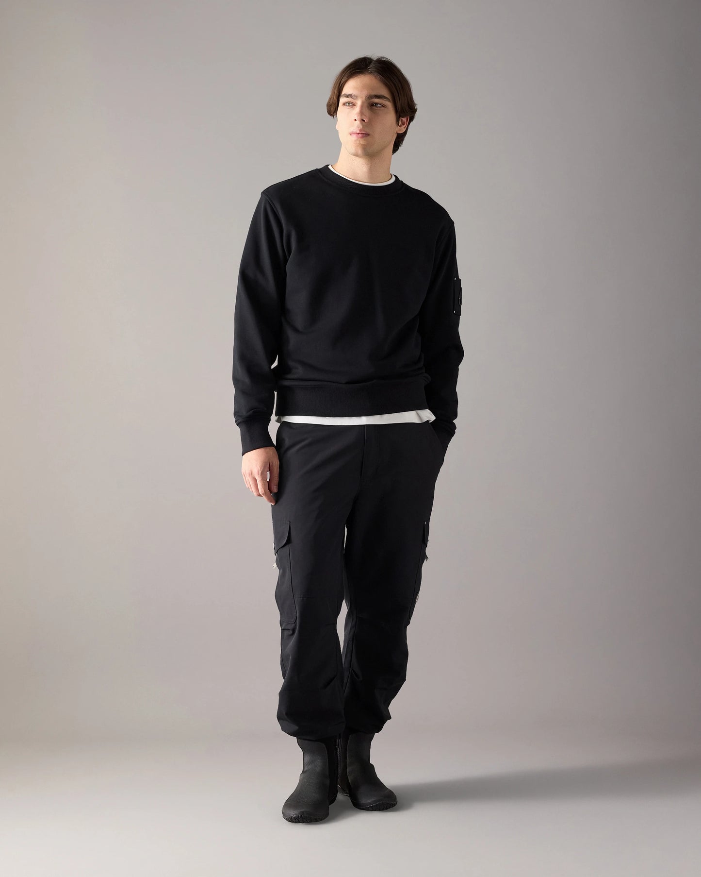MOOSE KNUCKLES HARTSFIELD CREW NECK SWEATSHIRT BLACK XL RRP £220 BNWT