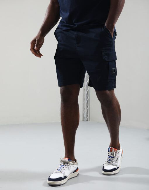 MARSHALL ARTIST COTTON CARGO SHORTS NAVY BLUE 2XL RRP £70 BNWT