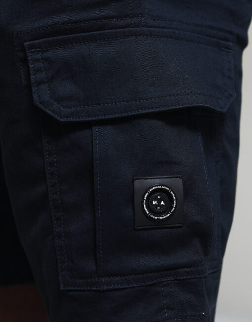 MARSHALL ARTIST COTTON CARGO SHORTS NAVY BLUE 2XL RRP £70 BNWT