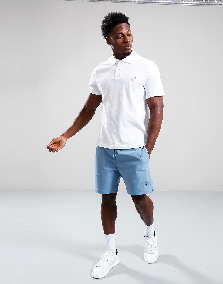 MOOSE KNUCKLES PIQUE COTTON POLO SHIRT WHITE 2XL RRP £130 BNWT